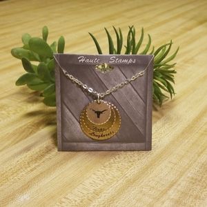 Haute Stamps Texas Longhorns Necklace